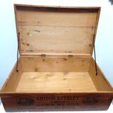 Boite en bois publicitaire amidon ours blanc