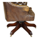 Fauteuil Chesterfield vintage en cuir vieilli