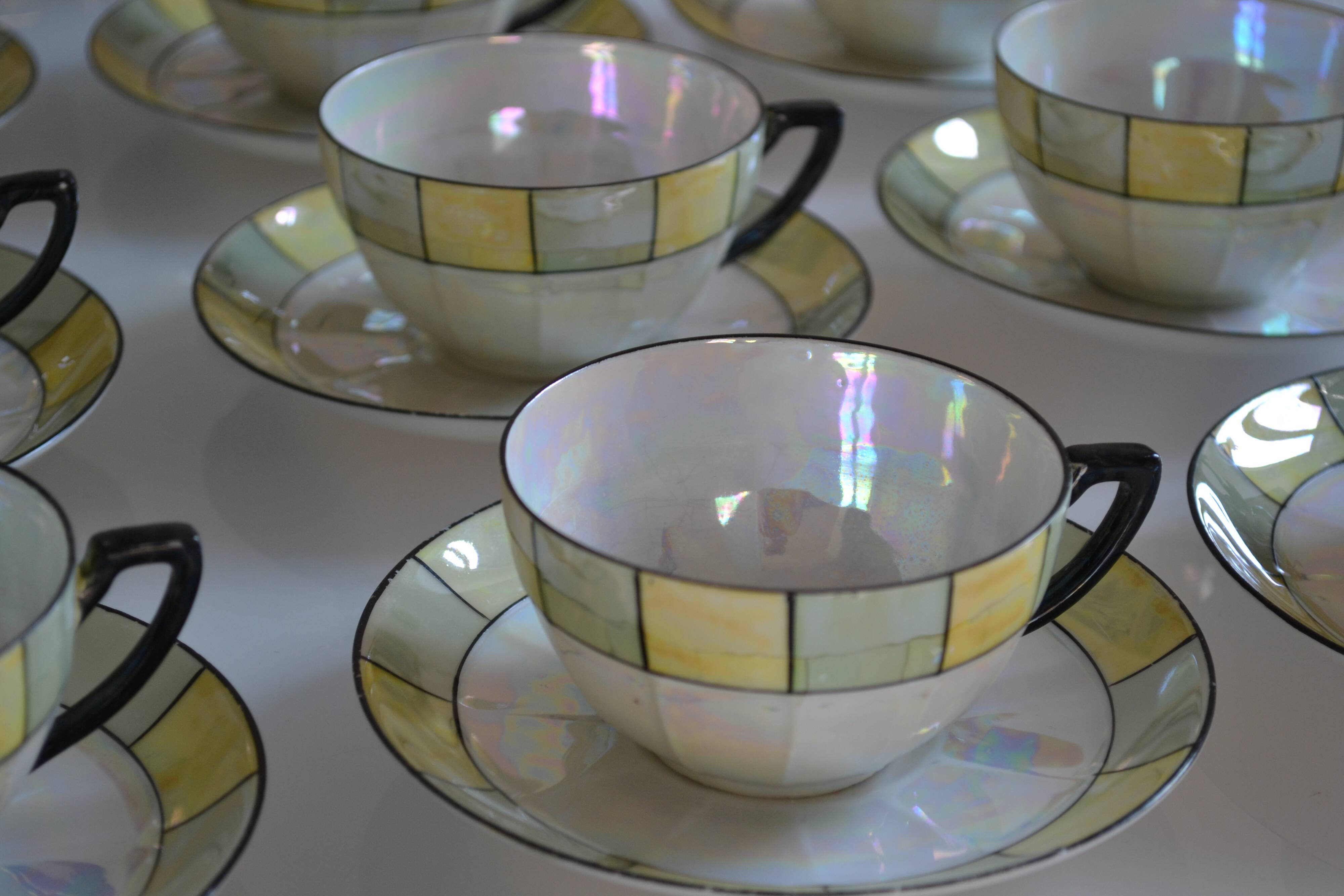 Art Deco porcelain tea or coffee set Czechoslovakia 1930