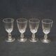 4 antique baccarat cut crystal wine glasses? saint louis?