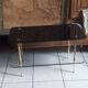 Vintage coffee table 1950/1960 two glass tops and bronze base