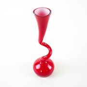 Red vase, Swing Vase, Danish design, manufactured by Normann Copenhagen