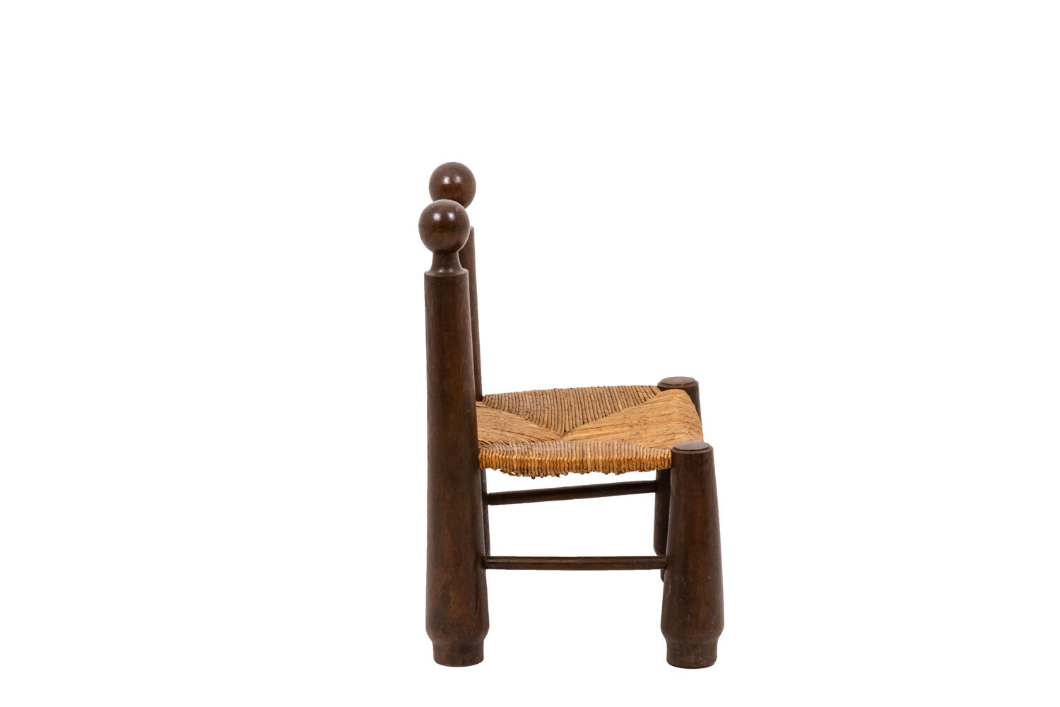 Pair of straw chairs, 1940s