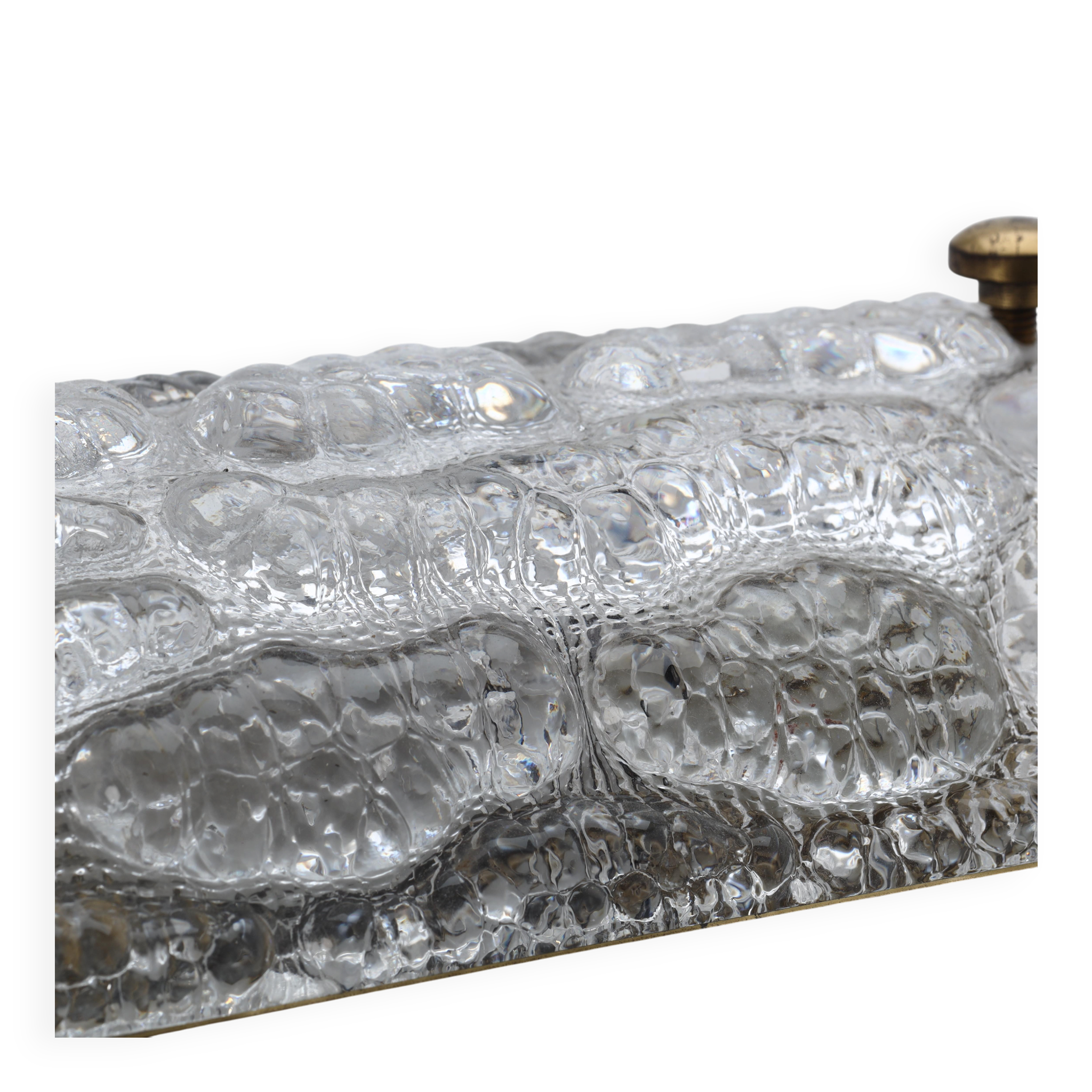 Glass wall lamp by Carl Fagerlund for Orrefors Sweden 1960s set of 2