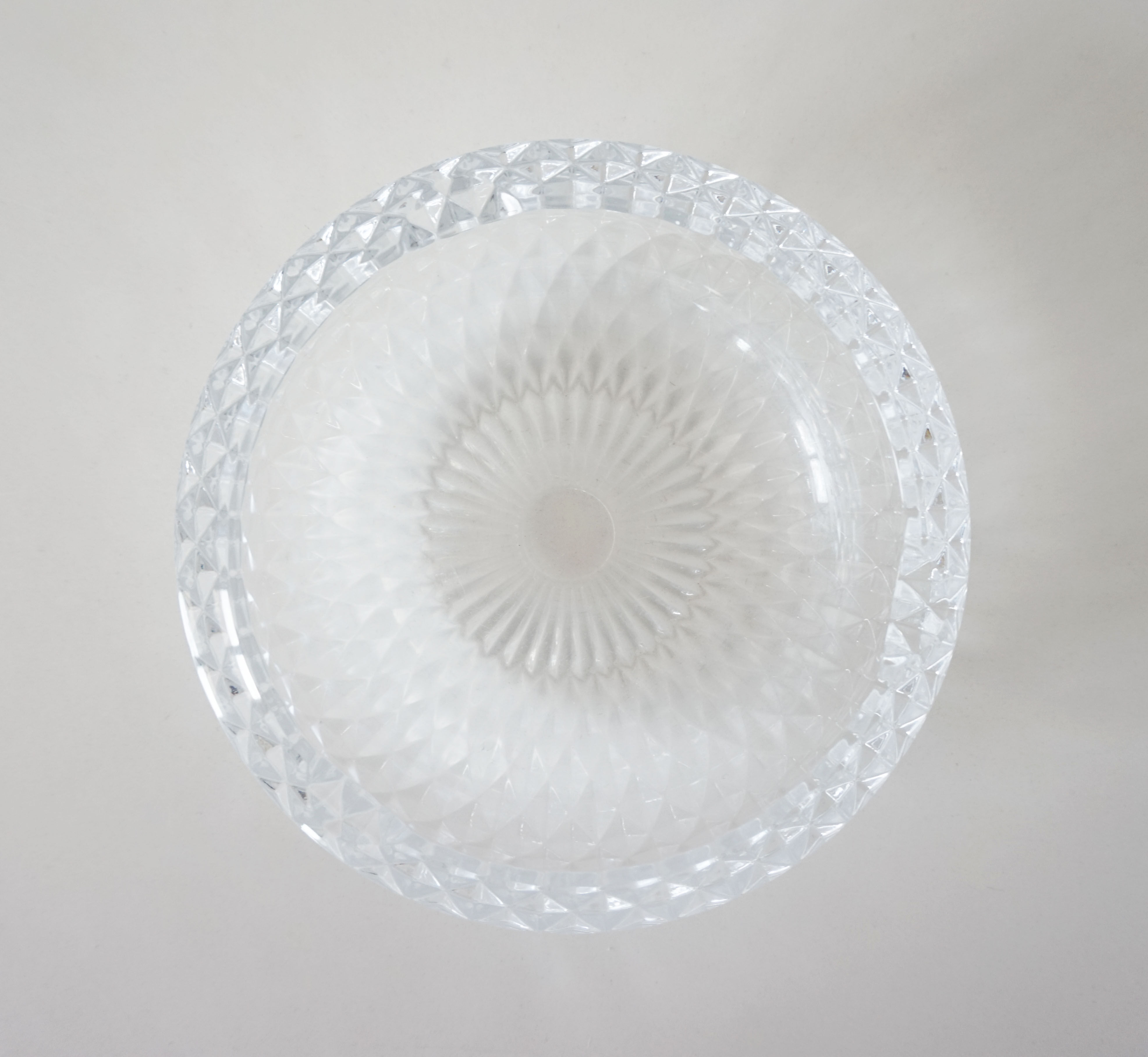 Chiseled glass ashtray