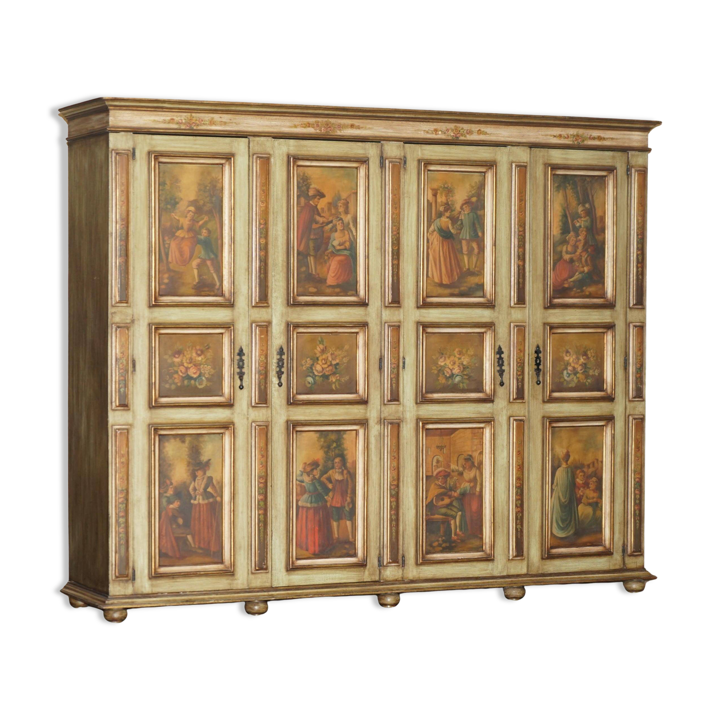 Vintage Italian oak wardrobe