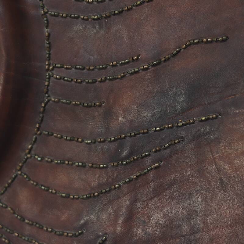 Sculptural Designed Leather Mirror