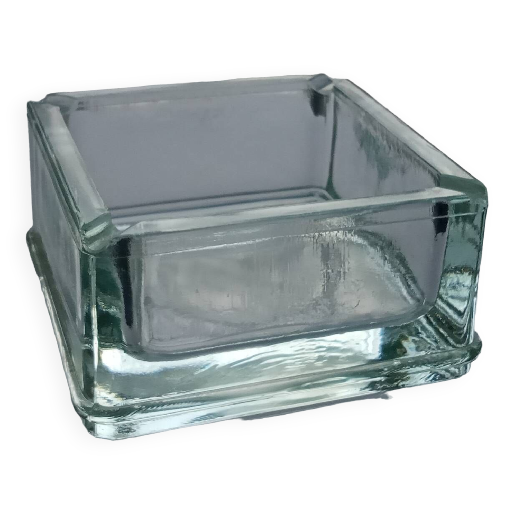 Vintage glass paved ashtray
