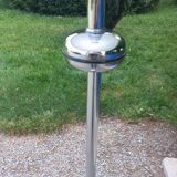 Chrome floor lamp of the year 70 Delmas original lampshade