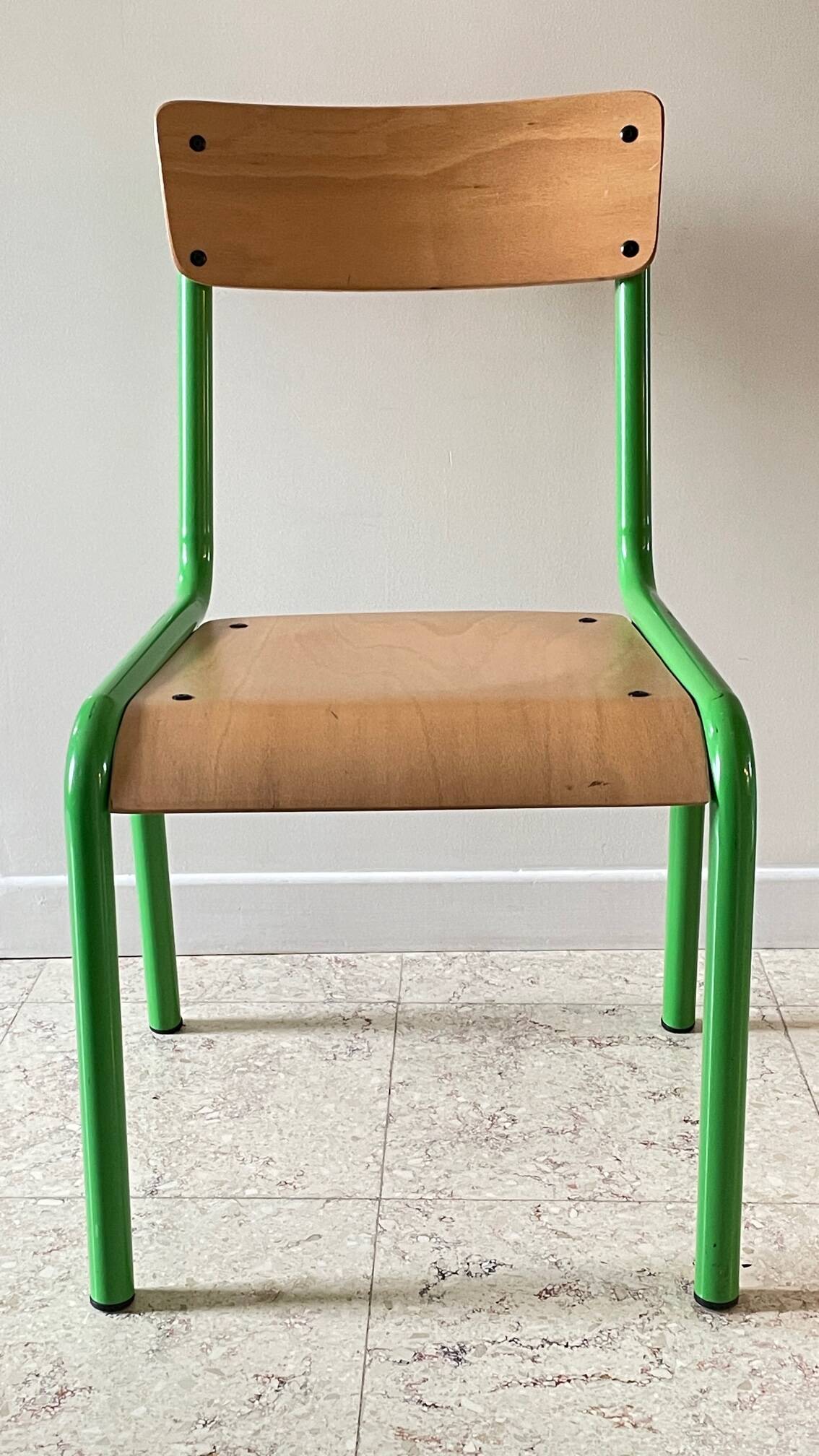 CHAISE d'Ecole pour KIDS Verte VINTAGE