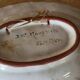 Two antique shaving dishes in decorated earthenware, hand-painted