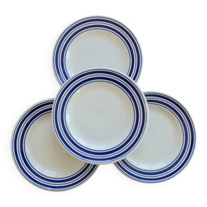 4 assiettes à dessert - porcelaine