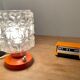Vintage bedside lamp 70s Graewe orange