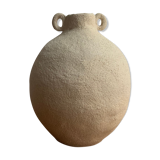 Vase en grès blanc chamotté