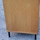 Vintage store chest of drawers in blond oak metal tube legs 4 drawers
