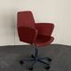 Vintage adjustable office chair – red faux leather, 1960-70s