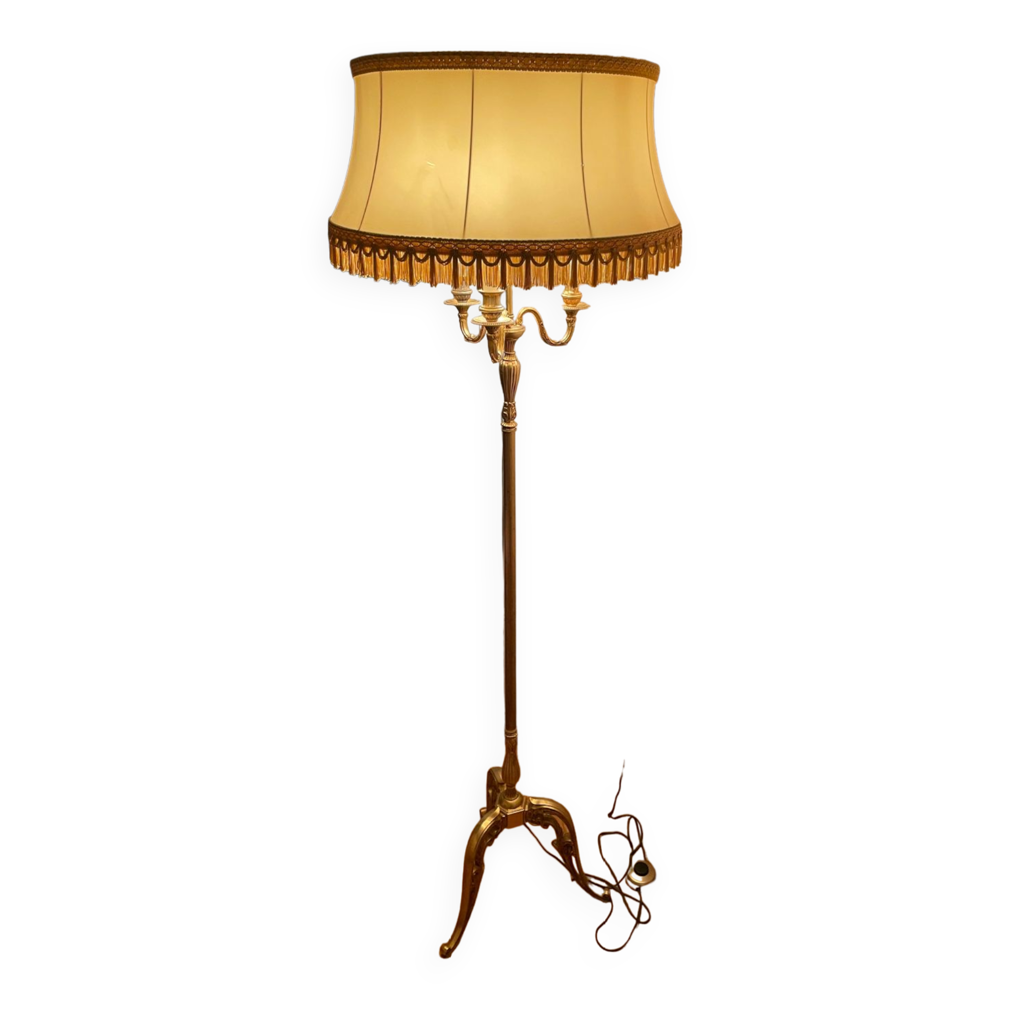Solid bronze floor lamp Louis XVI style