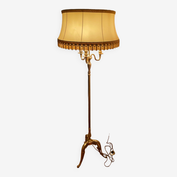 Lampadaire en bronze massif style Louis XVI