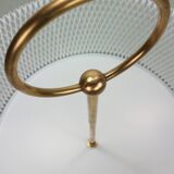 Vintage white metal and brass planter or basked, France 1960s