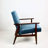 Fauteuil vintage Ocean Blue Fox, années 1970
