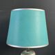Chrome and turquoise metal table lamp