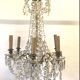 Bronze chandelier with tassels and 6 light arms