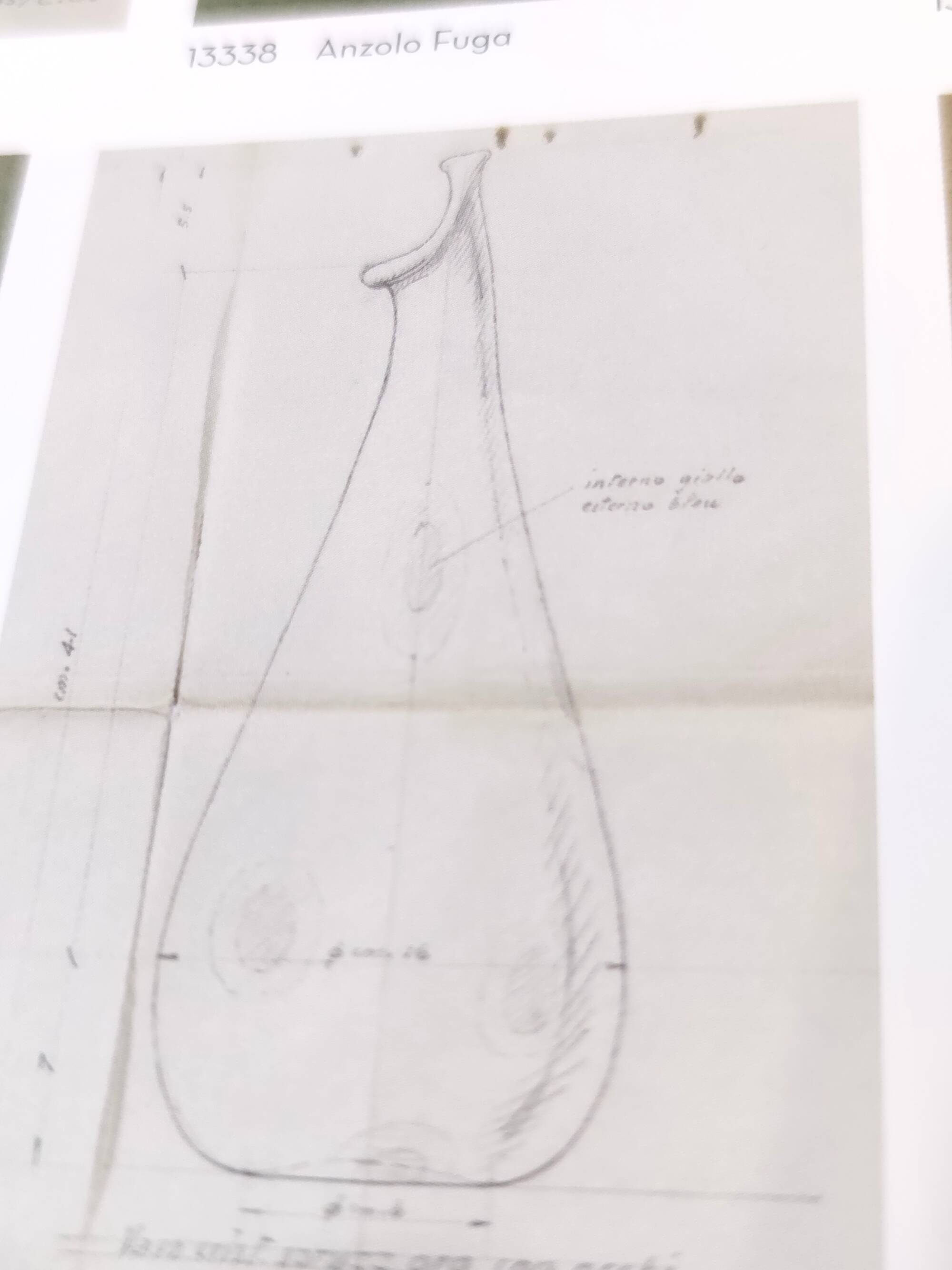 Experimental Amber Murano Glass Vase attr. to Anzolo Fuga, Italy