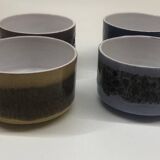 Set of 4 vintage ceramic fondue bowls