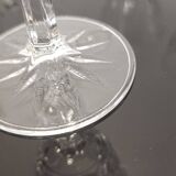 Set de 6 verres à pied en cristal ciselé vintage