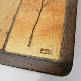 Vallauris coffee table by Raymonde Leduc gres modele aux herbiers vintage