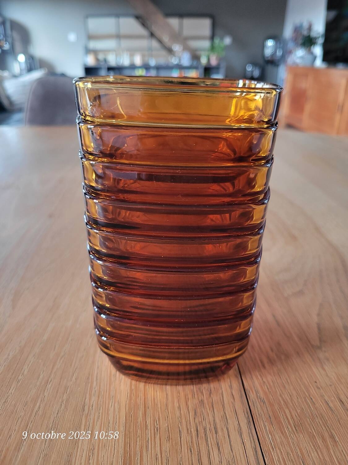 9 coupelles carrées vintage en verre fumé