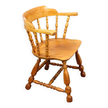 Vintage Windsor armchair with spindle back, Central Europe, circa 1970–1980.