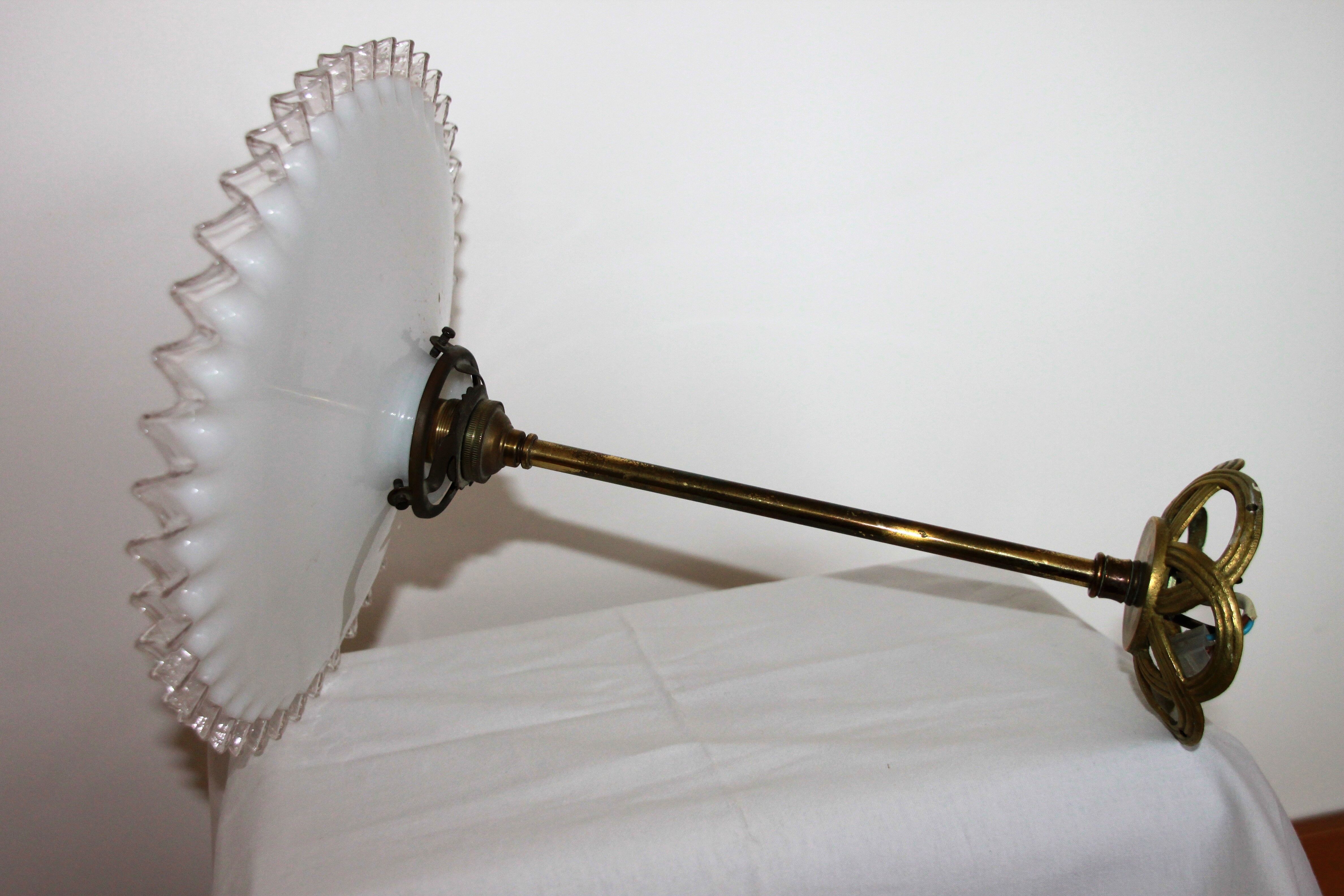 Opaline hanging lamp