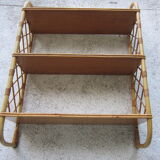 Rattan wall shelf