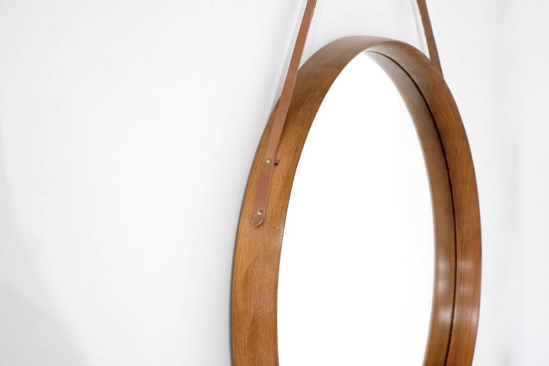 Vintage wooden mirror, Italy, 1960s.