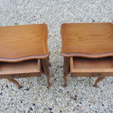 Pair of vintage oak bedside tables