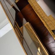 Pair of Contemporary Solid Wood and Glass Italian Bedside Tables by L.a. Studio