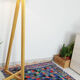 Tapis boucharouite bleu damier 117x200