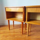 Pair of Scandinavian style bedside tables