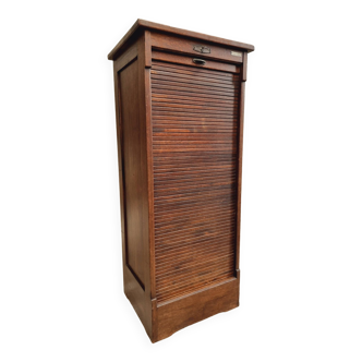 Antique roller shutter cabinet, oak chest of drawers, filing cabinet