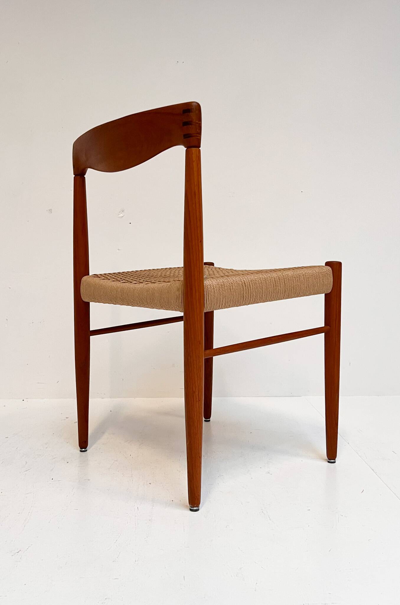 Refurbished set of 4 papercord chairs by H. Klein for Bramin, 1960s