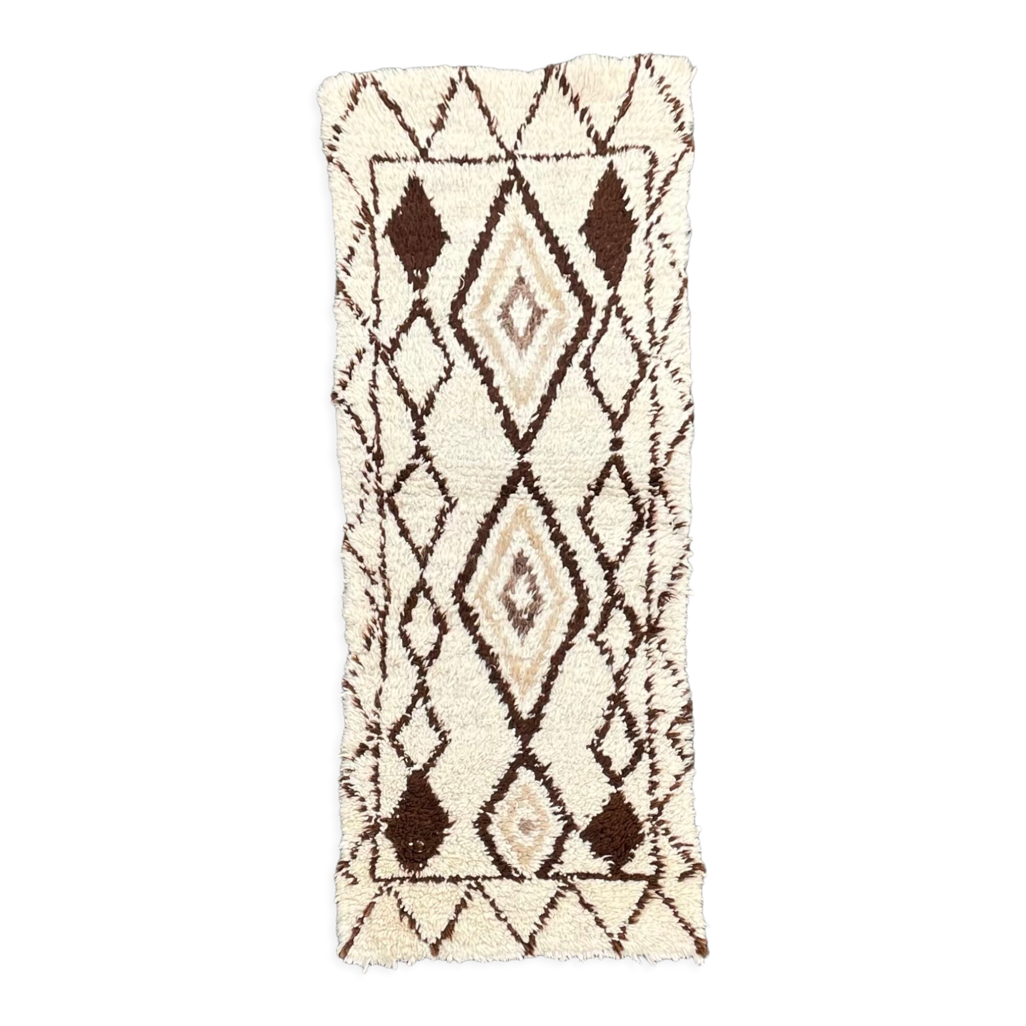 Tapis berbere beni ouarain vintage 70x170 cm
