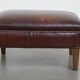 Ottoman vintage en cuir de mouton