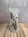 Antique Art Nouveau vase in frosted enamelled glass – iris decoration