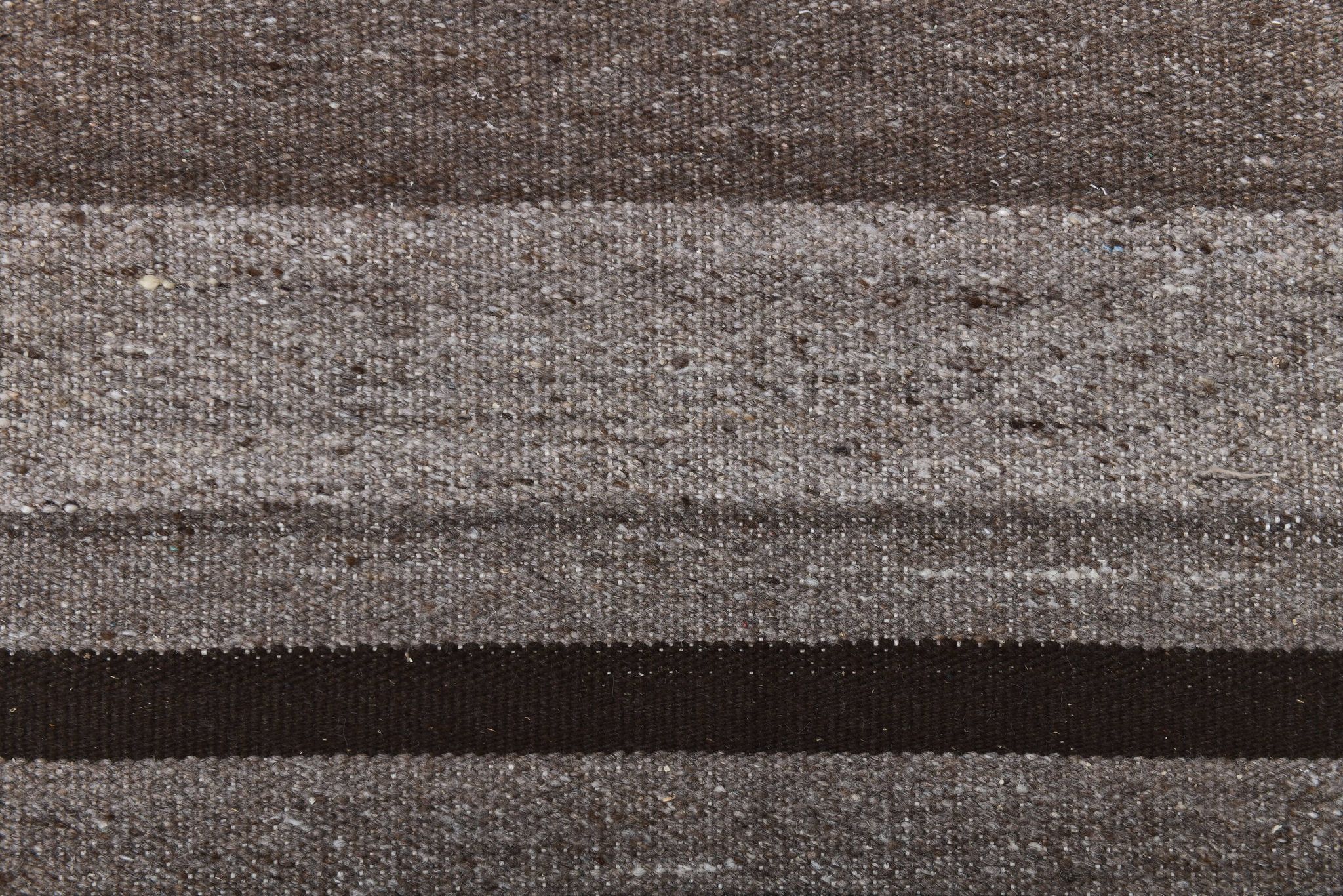 418x65 cm dark brown beige turkish runner wool kilim rug, corridor kilim