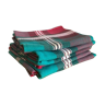 Lot de 5 serviettes en coton motif tartan