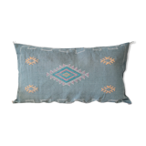 Coussin berbère gris en soie de cactus