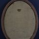 Pair of still life paintings bouquets oval golden frame