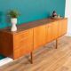 Retro Teak 1960s Long A H Macintosh Torpedo Mid Century Sideboard