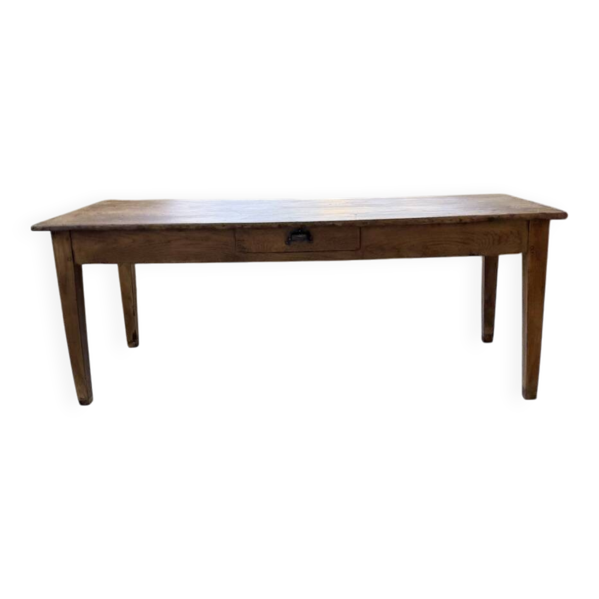 Pine and oak + walnut farmhouse table 1950